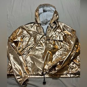 Woman’s XL metallic rain coat